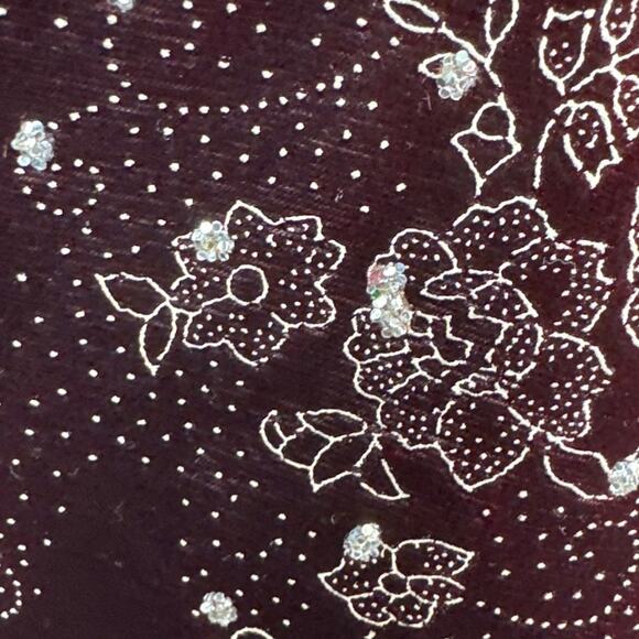 Vintage Scott McClintock Women’s Burgundy Velvet Beaded Embroidered Jacket SZ 4 - Picture 10 of 11